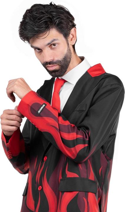 Actual product image OppoSuits Devil Suit, Black Devil Demon Party Costume (S)