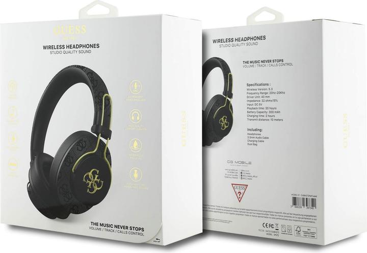 Image du produit Guess ENC 4G Metal Logo Bluetooth Stereo Headphone - black (DNC, 30 h, Sans fil)