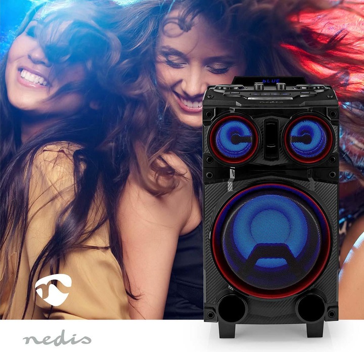 Produktbild Nedis Bluetooth®-Party-Lautsprecher | max. Batteriespielzeit: 6.5 Std | 120 W | Tragegriff | Partyli (6.50 h, Batteriebetrieb)