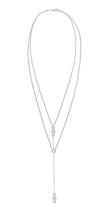 Produktbild Elli Y-Kette mit Kristallen (Sterling Silber, 45 cm)