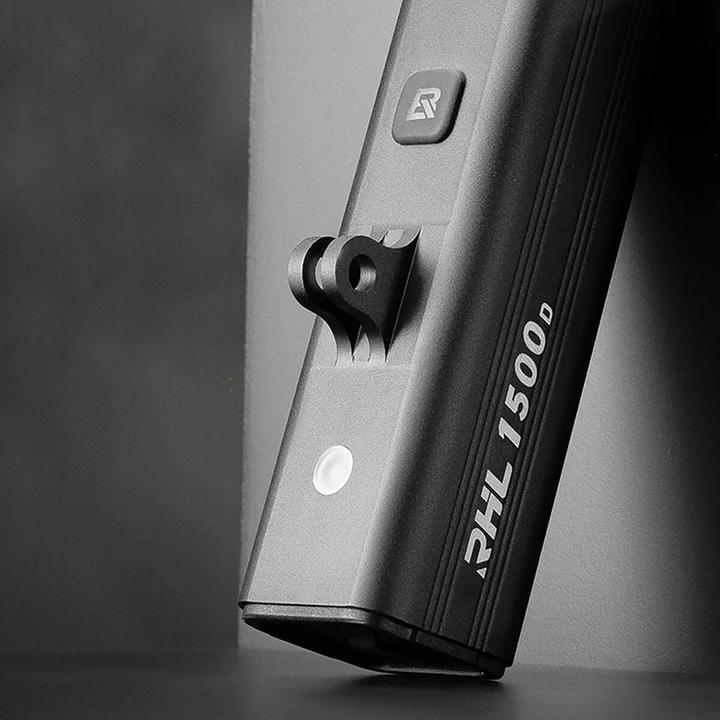 Actual product image Rockbros RHL1550 front bicycle light 5000mAh 1500lm IPX6 - black (1500 lm)