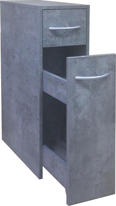 Image du produit HTI-Living Étagère en niche avec 2 tiroirs Béton Thekla (20 x 40 x 61 cm)