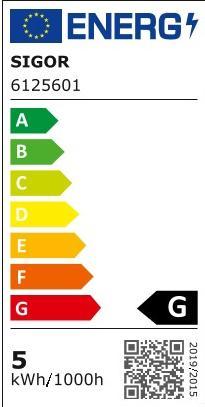 Label énergétique Sompex Curved Rustika (E27, 5 W, 250 lm, G)