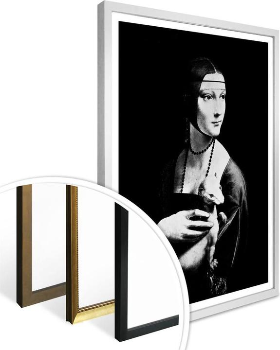 Actual product image Trenddeko Da Vinci - The Lady with the Ermine (40 x 50 cm)