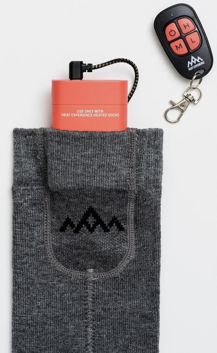 Actual product image Heat Experience HeatX Heated Everyday Socks w/batt. V2 L Grey - EU43/45 (L)