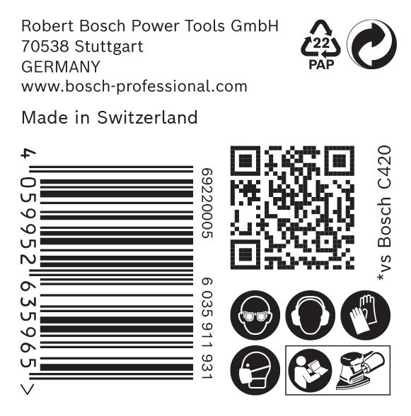 Produktbild Bosch Professional Zubehör EXPERT C470 Schleifpapier 102 x 62/93 mm, G 40, 50 Stück (G 40)