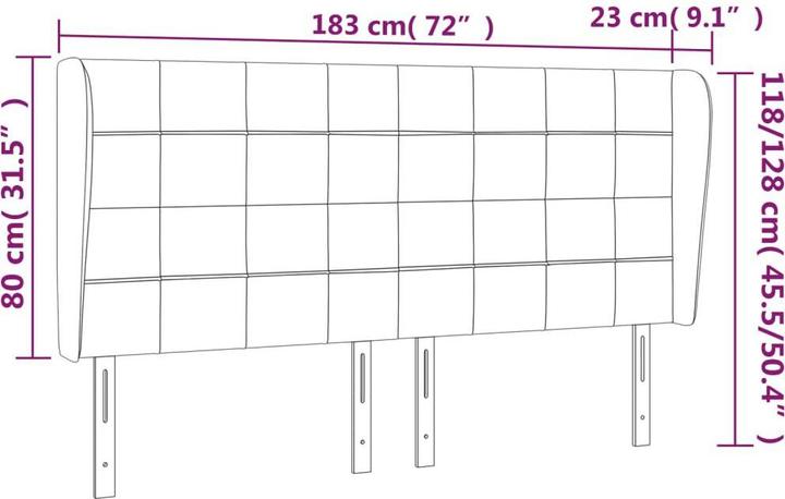 Image du produit vidaXL Kopfteil (183 x 23 x 128 cm)