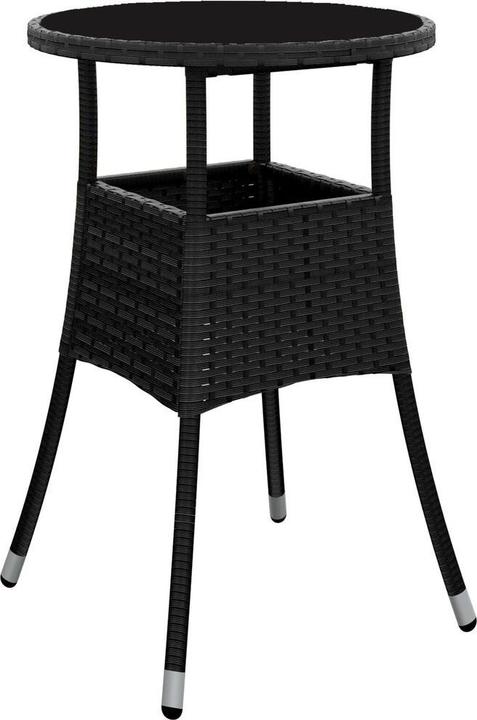 Actual product image vidaXL 3-piece garden dining set brown poly rattan