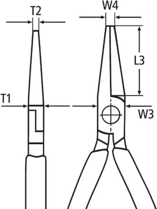Produktbild Knipex Flachrundzange mit Schneide (200 mm)