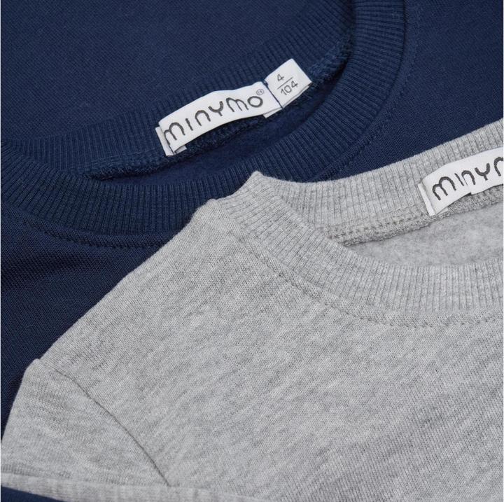 Immagine prodotto Minymo Set di 2 camicie a maniche lunghe grigio melange taglia 116 (116)