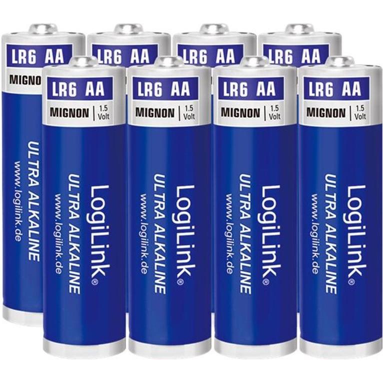 LogiLink Ultra Power (8 Stk., AA, 1700 mAh), Batterien + Akkus