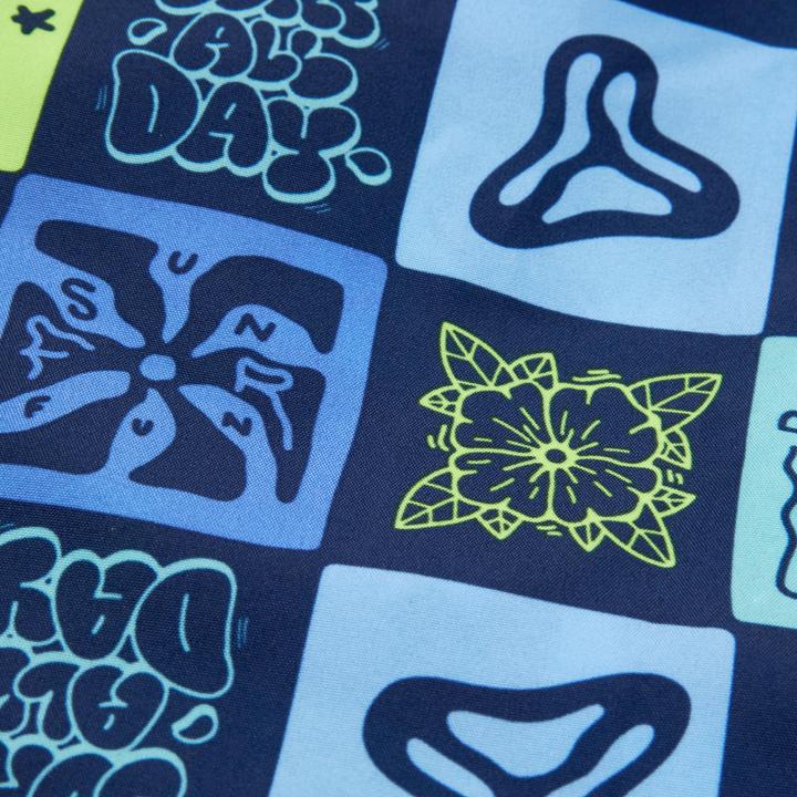 Produktbild Olaian Boardshorts Surfen Jungen mit Taschen 100 Surfallday mehrfarbig