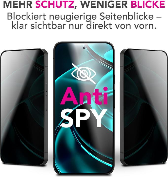 Image du produit Nalia Schutzglas "AntiSpyX" - Privacy Display Glas - Anti-Spy Screen Protector Tempered Glass (1 pcs, Google Pixel 10 Pro XL)