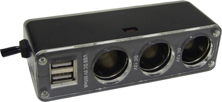 Actual product image Streetwize 12V Triple Socket With Twin USB (One size)