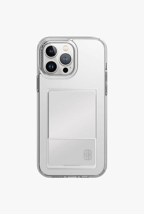 Actual product image Uniq etui Air Fender ID iPhone 15 Pro 6.1" nude transparent Cardslot (Apple iPhone 15 Pro)