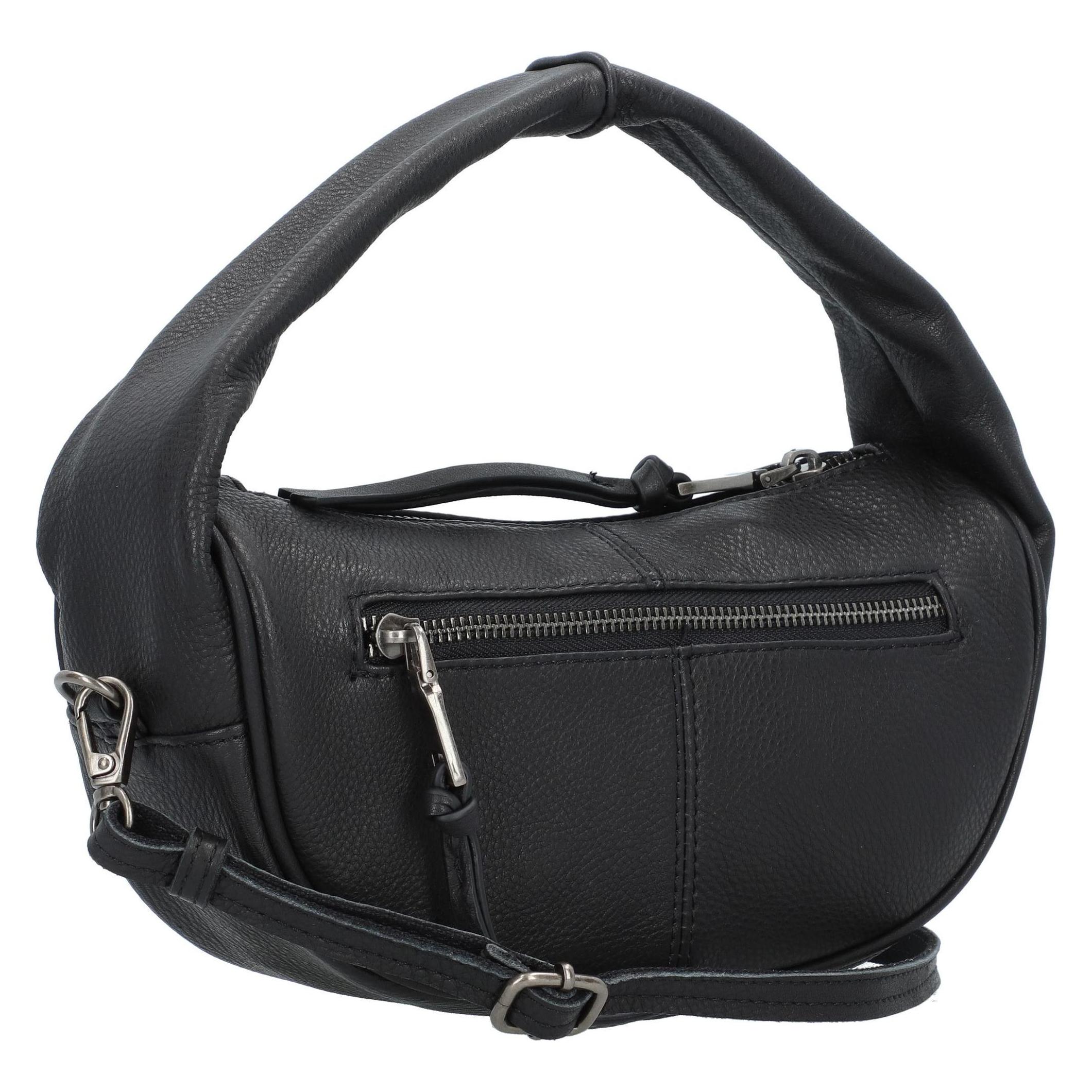 FredsBruder, Damen, Handtasche, Bobonia Handtasche Leder 23.5 Cm, Schwarz