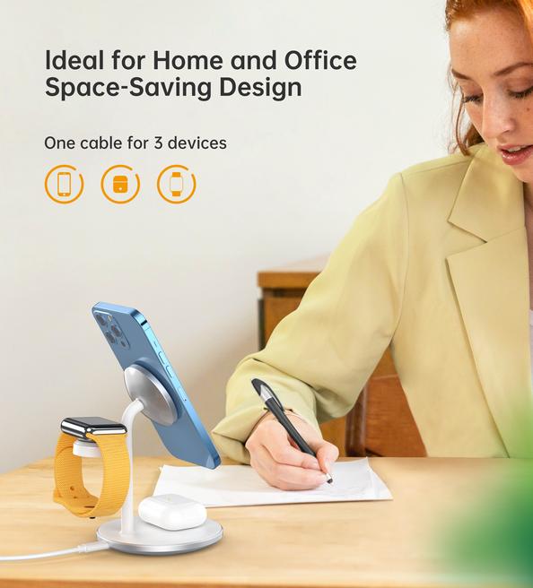 Produktbild Choetech 15W 3 in 1 Drahtloses LadegerÃ¤t T585 F (15 W)