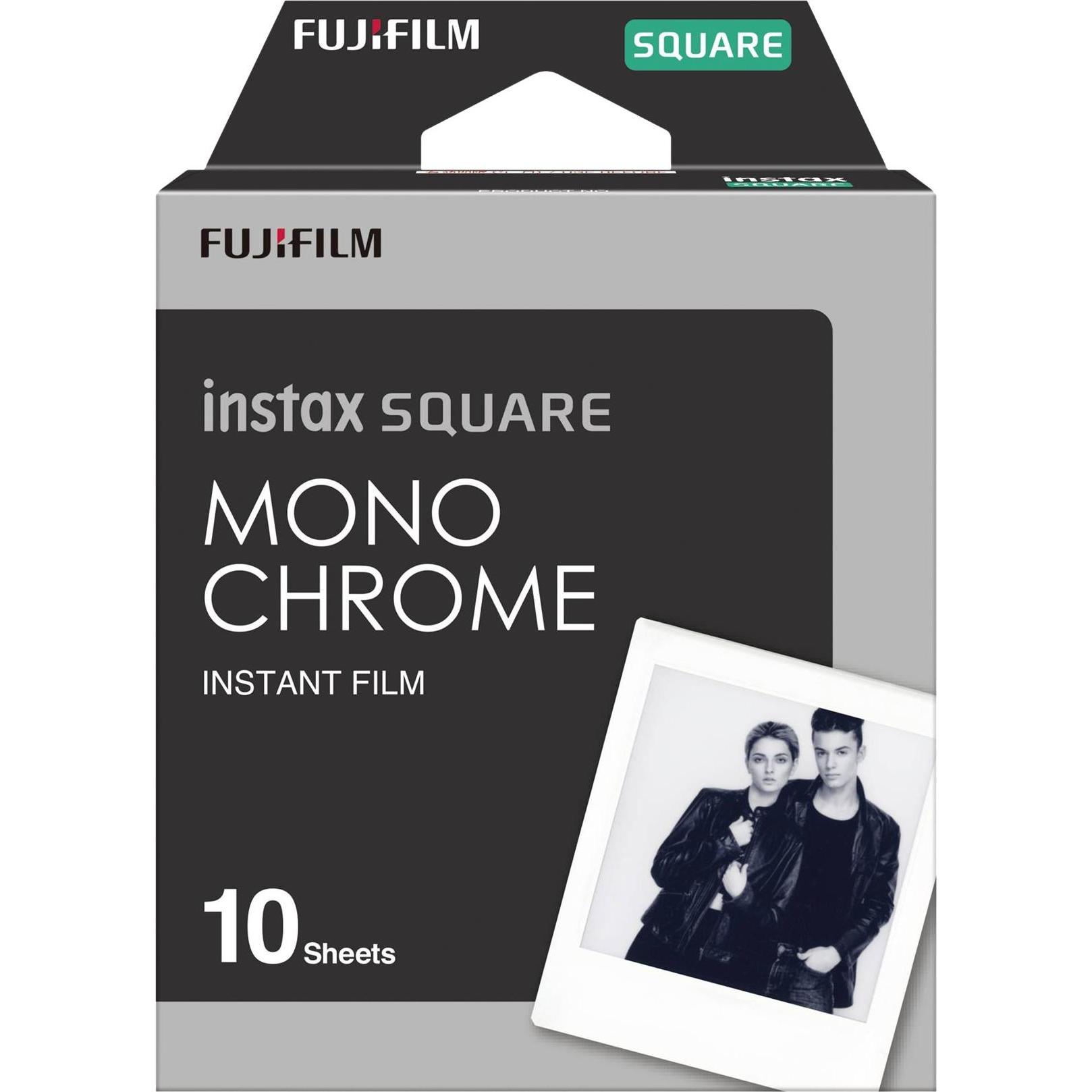 Fujifilm Nero Instax Square Film Monochrome, Pellicola Istantanea,