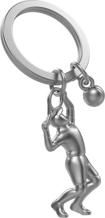 Actual product image Metalmorphose Keyring Tennis Copper Matt Chrome