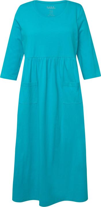 Produktbild Ulla Popken Jerseykleid, A-Linie, Empirenaht, Rundhals, 3/4-Arm (50, 52)