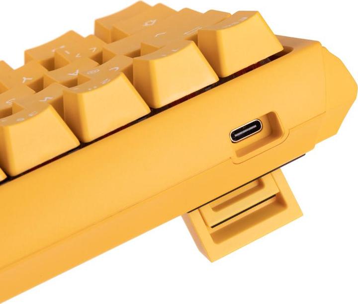 Actual product image Ducky One 3 Yellow SF gaming keyboard, RGB LED - MX blue (DE, Cable)