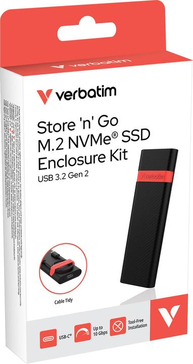 Produktbild Verbatim USB3.2 Gen2 Store 'n' Go M.2 NVMe SSD Enclosure Kit (M.2)
