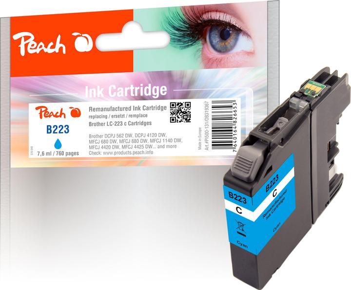 Produktbild Peach Tinte Brother LC-223 Cyan (C)