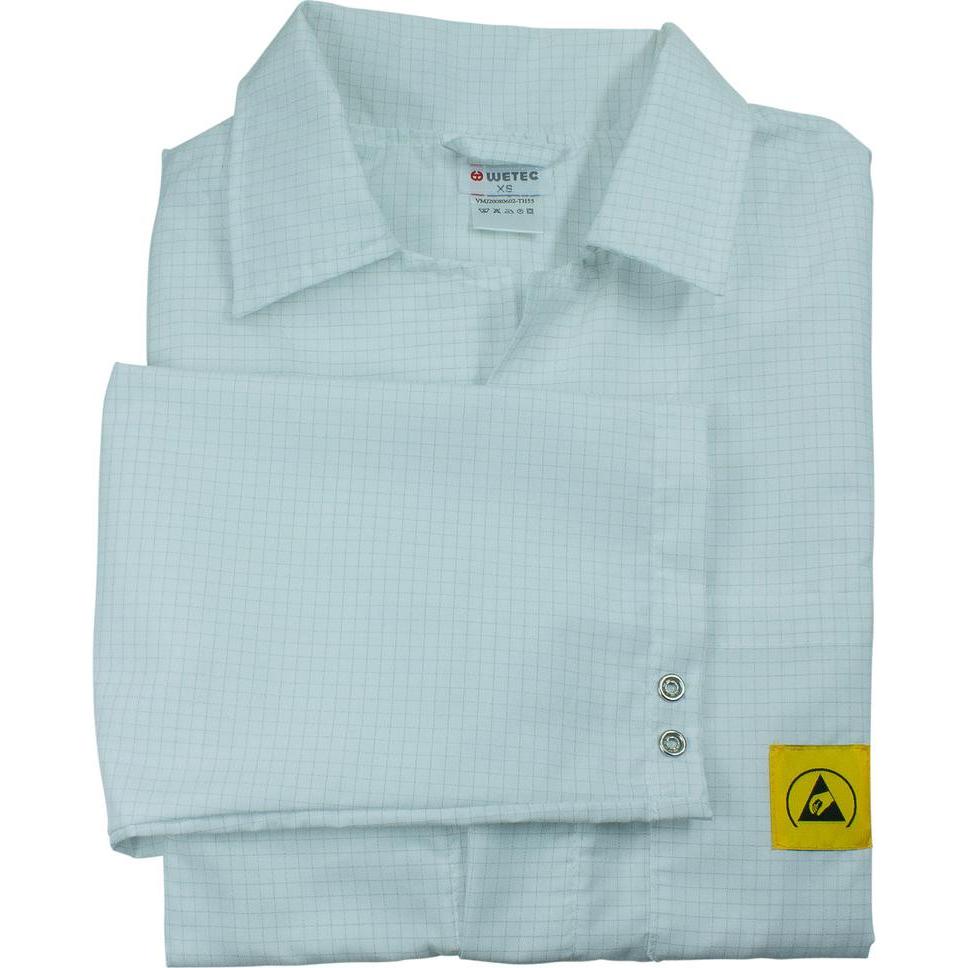 Wetec, Arbeitsjacke, ESD-Arbeitsmantel AM-156, ESD, 4XL, weiss (4XL)