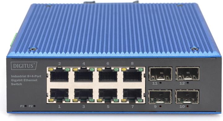 Productafbeelding Digitus Industriële 8 + 4-poorts Gigabit Ethernetschakelaar (12 ports)