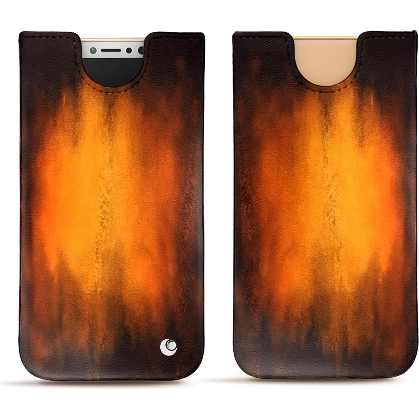 Thumbnail - Noreve Lederschutzhülle (Apple iPhone X), Smartphone Hülle, Violett