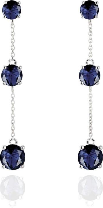 Image du produit Beneto Exclusif - Boucles d'oreilles élégantes en argent avec saphirs SAFAGUP2718