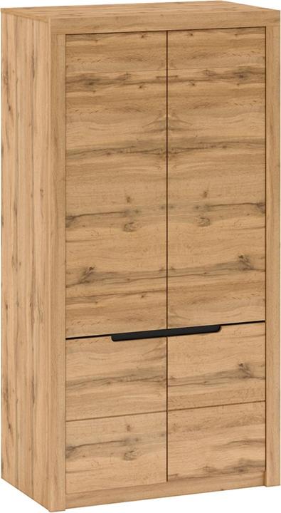 Home123 Kleiderschrank MAREDA 2 Eiche (103 x 56 x 197 cm)