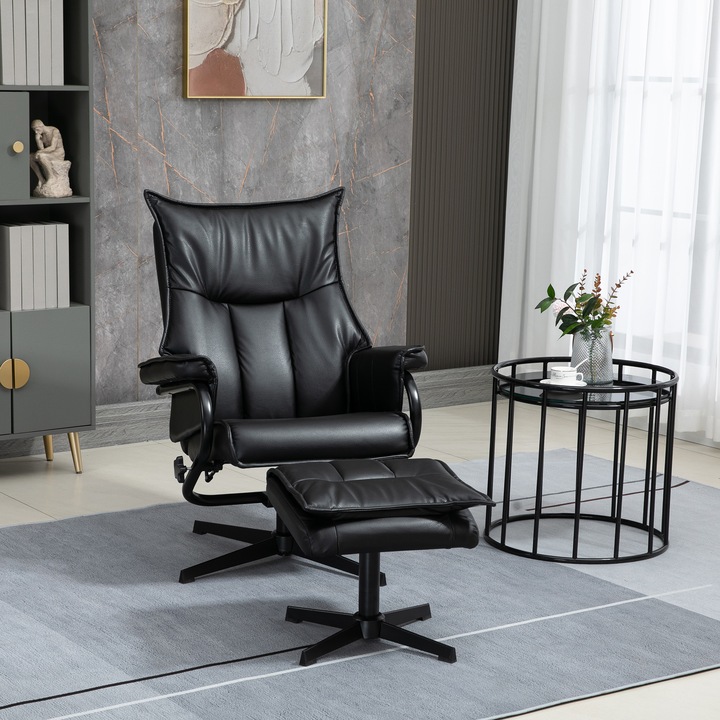 Produktbild Homcom Relaxsessel mit Liegefunktion und Hocker