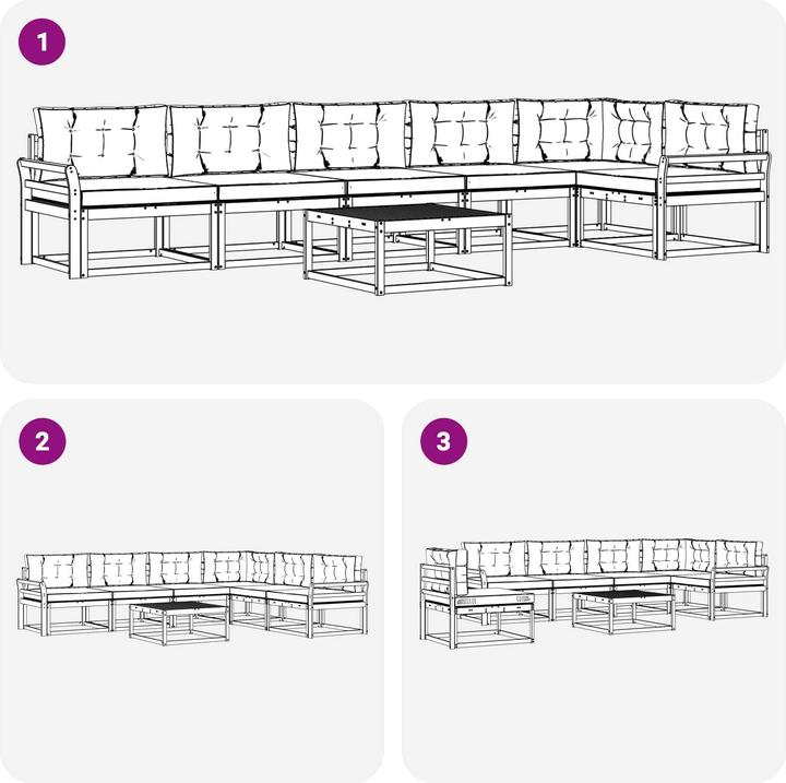 Produktbild vidaXL Outdoor-Sofa