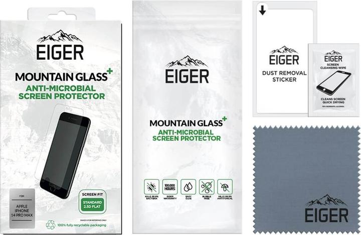 Actual product image Eiger Mountain Glass+ (1 pcs., Apple iPhone 14 Pro Max)