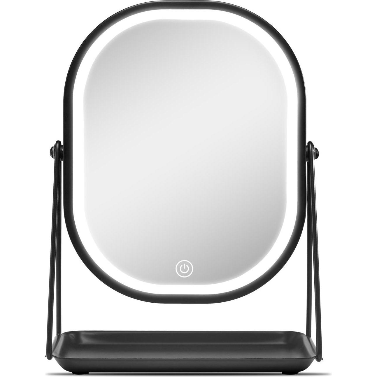 Cimi, Kosmetikspiegel, Gillian Jones - Mirror With LED Light and Tray - Black