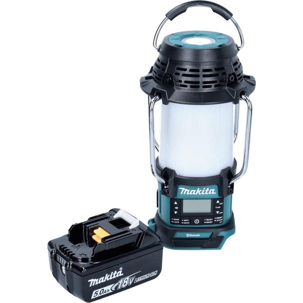 Thumbnail - Makita DMR 056 T1 Akku Radio 18 V FM DAB+ mit Laterne 360° Taschenlampe IP65 + 1x Akku 5,0 Ah - (FM, DAB+, AM, Bluetooth...