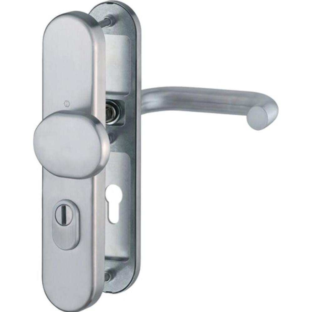 Hoppe, Türgriff + Fenstergriff, FS-Schutzgarnitur Paris FS-E86G/3331/3310/138F Edelstahl F69 D/K für Türstärke 42-47 mm ...