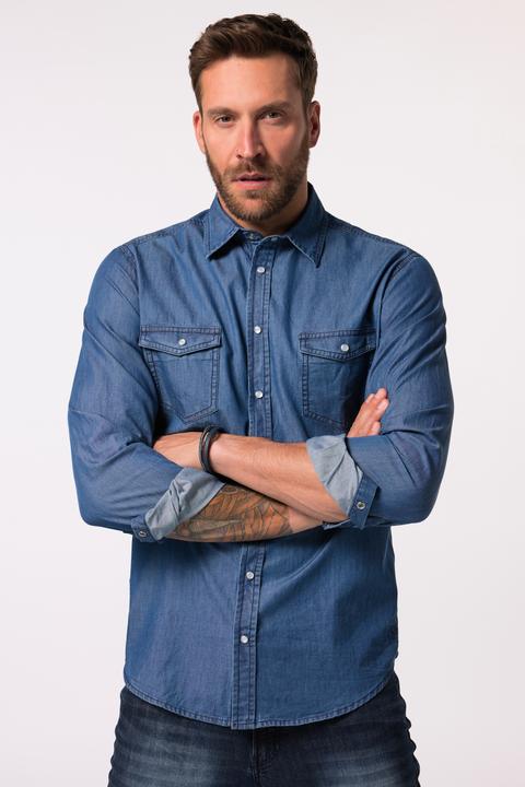 Actual product image JP1880 JP 1880 Jeanshemd, Langarm, Kentkragen, Modern Fit (5XL)
