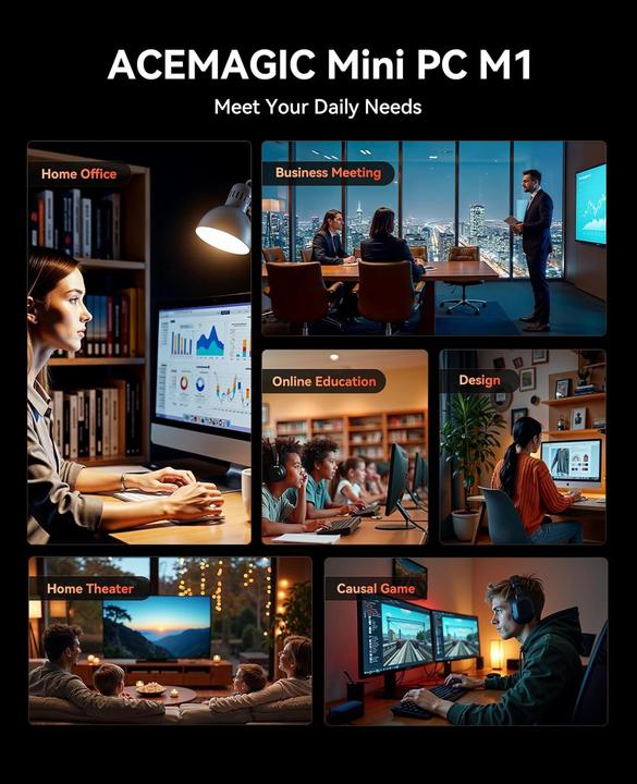 Image du produit AceMagic Mini PC mit Ryzen 7 6800H (512 Go, 16 Go, AMD Ryzen 7 6800H)