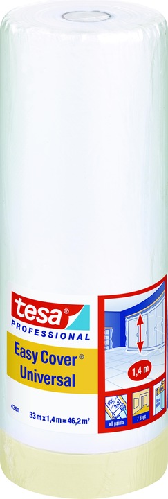 Actual product image tesa Painter's tape PROFESSIONAL, painter's tape incl. masking film (33 m, 1400 mm)