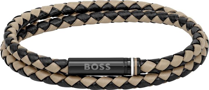 Immagine prodotto Hugo Boss Bracciale doppio moderno in pelle 1580495 - Lunghezza: 19 cm (19 cm)