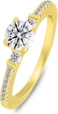 Immagine prodotto Brilio Silver - Delicate gold-plated ring with zircons RI139Y - Circuit: 56 mm (56)