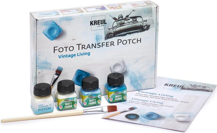 Produktbild Kreul Foto Transfer POTCH, Set "Vintage Living" (Transparent, Blau, 20 ml)
