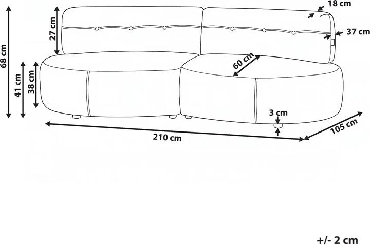 Actual product image Beliani Laerdal (3-seater)