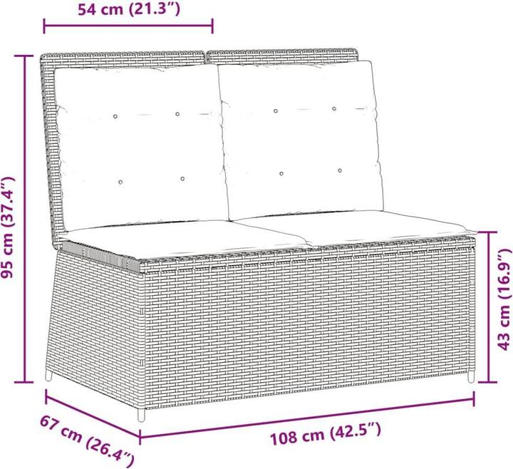 Image du produit vidaXL Ensemble salon de jardin 10 pièces avec coussins
