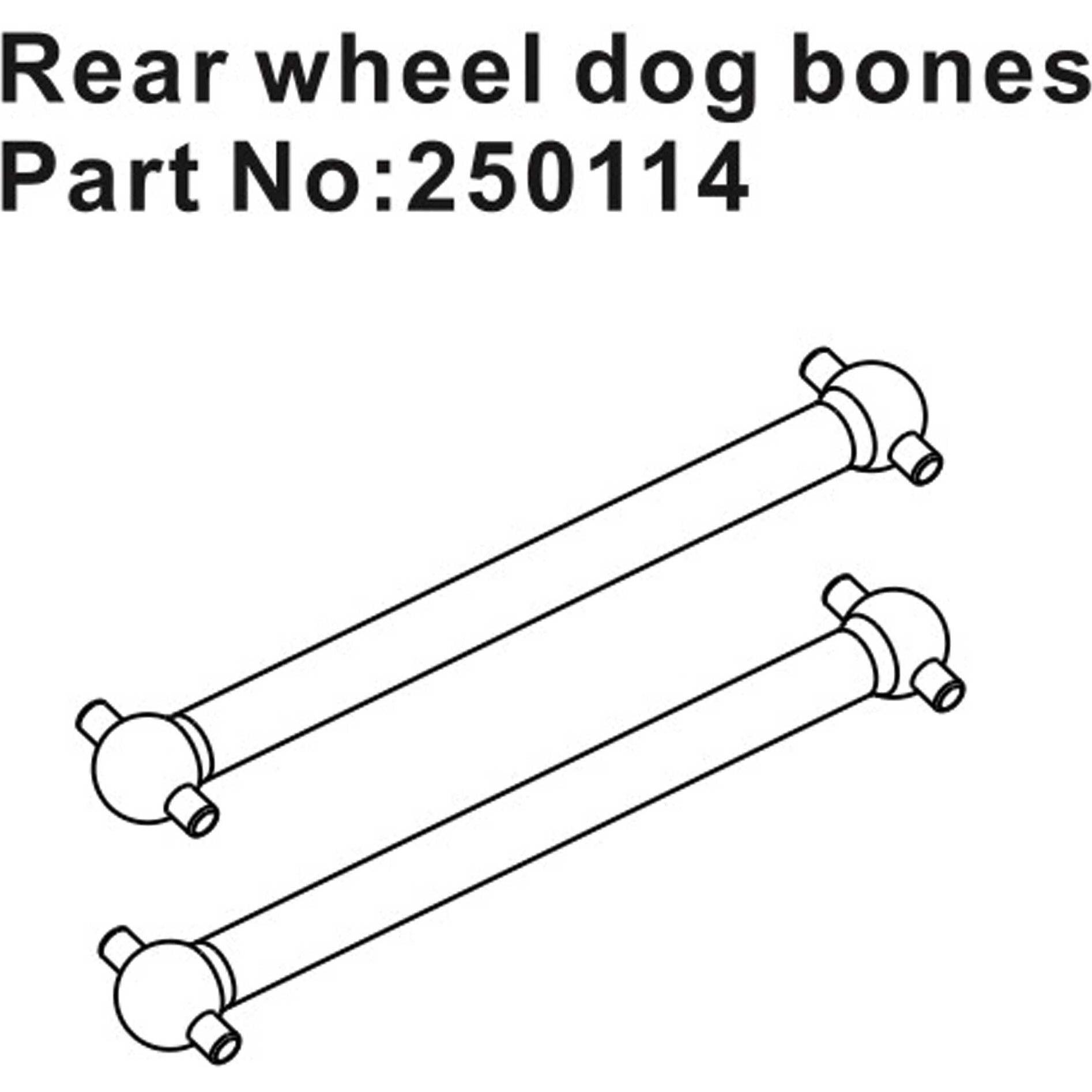 Hobby Plus RC Rear Wheel Dogbones (2)