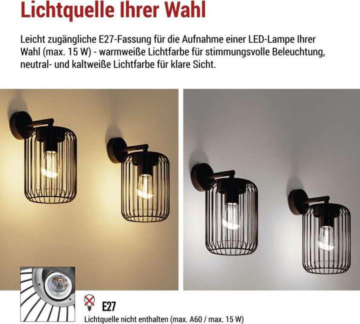 Image du produit Emos LED GARDEN LIGHT,E27,IP44,MAX 15W,WALL MOUNTED (E27, IP44)