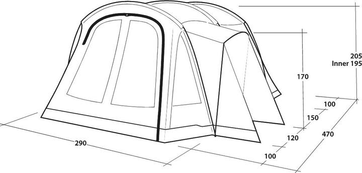 Image du produit Outwell Nevada 4 (Tente tunnel, 22.40 kg, 4 personnes)