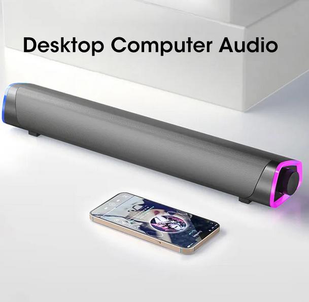 Immagine prodotto PhoneLook Barra Bluetooth V8 elegante e minimalista con illuminazione d'ambiente LED + USB + AUX (Porta USB)